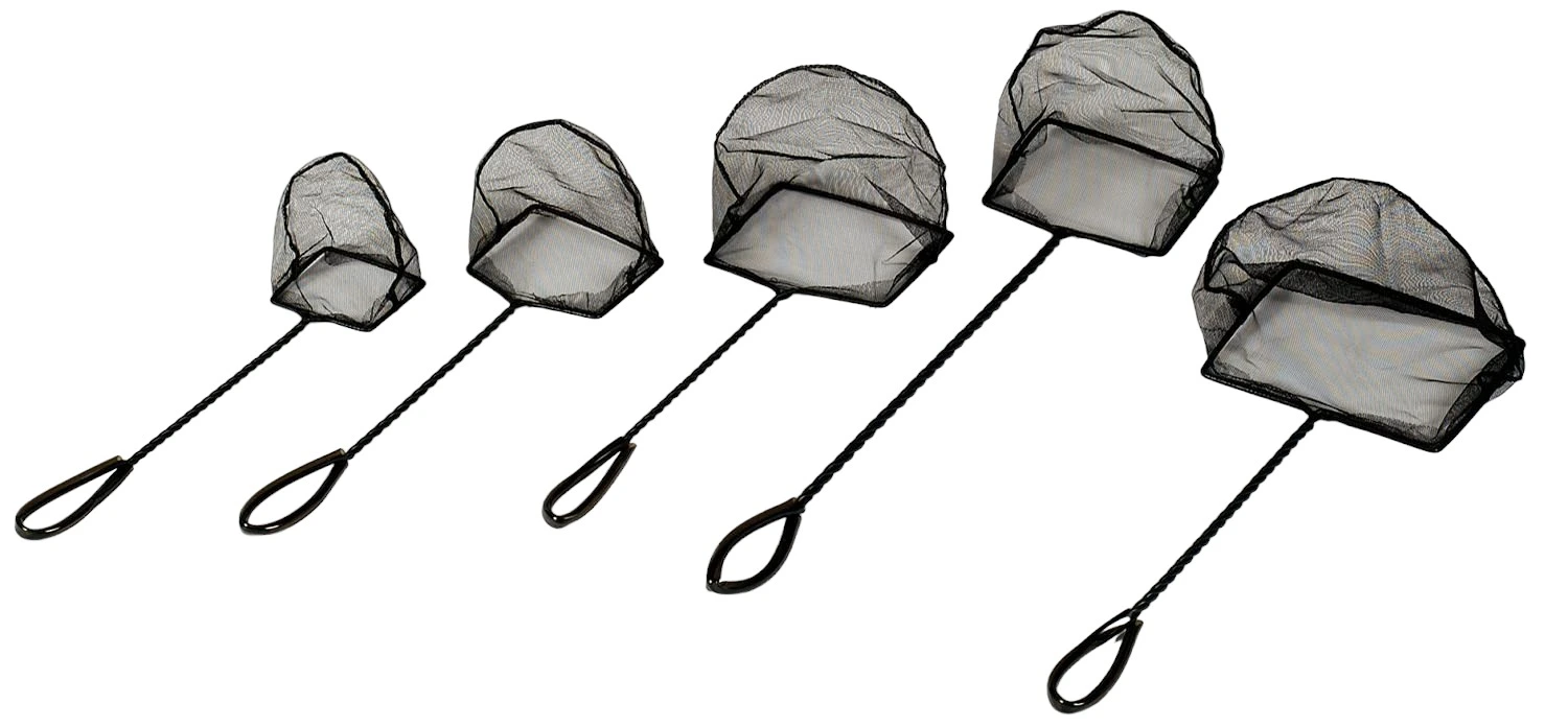 Hagen Fiskenet 12,5 cm 40 cm skaft Sort